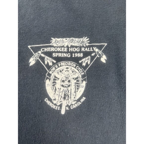 Vintage 1988 Cherokee Rally Bobs Precision Cycle Motorcycle Art Shirt Size Large - Picture 4 of 8